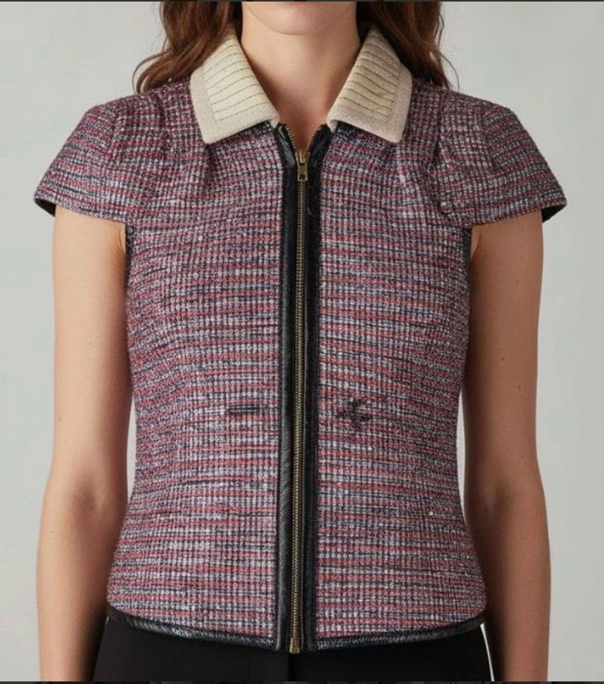 Marc Jacobs Tweed Zip-Up Vest Size 4