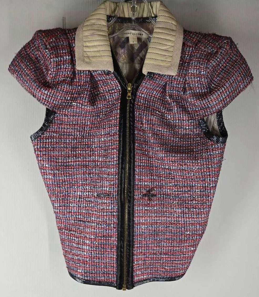 Marc Jacobs Tweed Zip-Up Vest Size 4 - photo 2