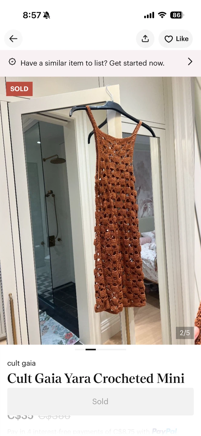 Cult Gaia Yara Crocheted Mini Dress - photo 3