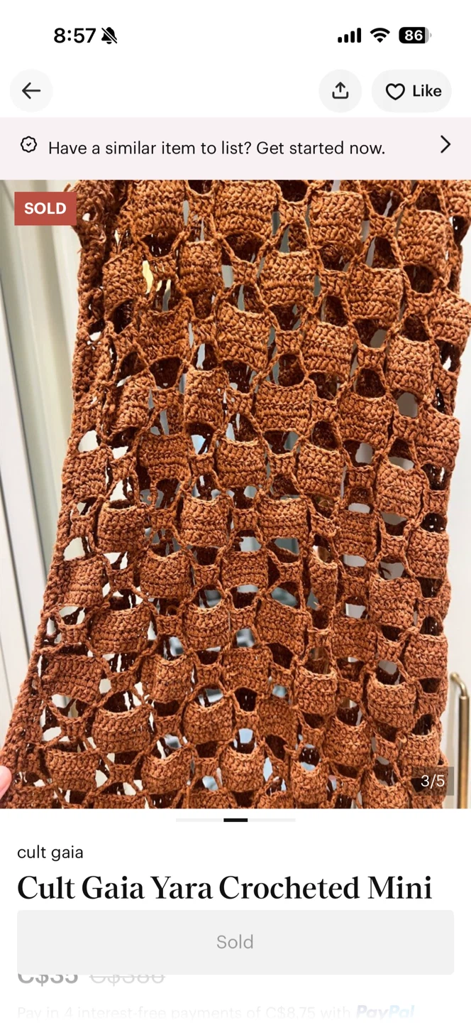 Cult Gaia Yara Crocheted Mini Dress - photo 4