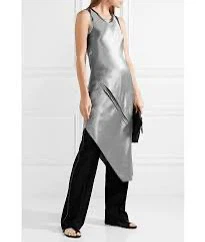 Helmut Lang Silver Asymmetric Dress - photo 5