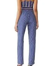 Rag & Bone Blue Striped Silk Wrap Jumpsuit - photo 5