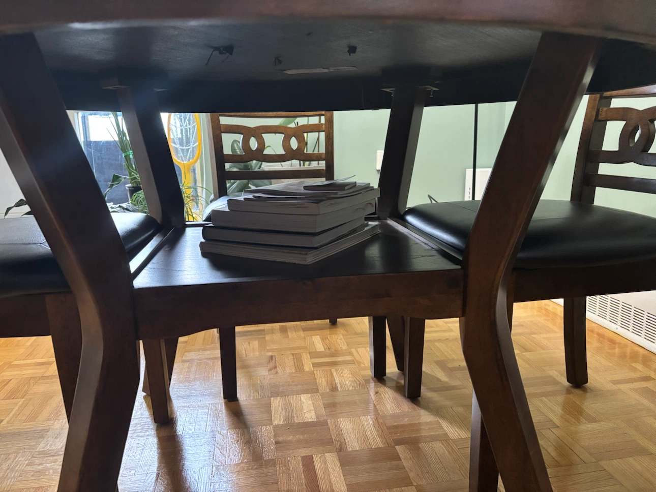 Round Wooden Dining Table with 4 Chairs - photo 2