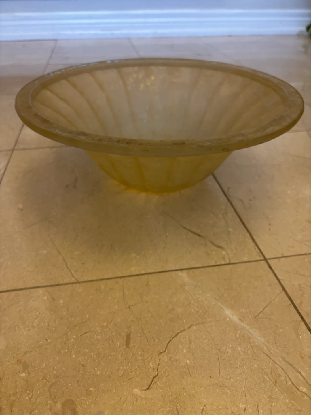 Amber Ribbed Glass Ceiling Light Shade