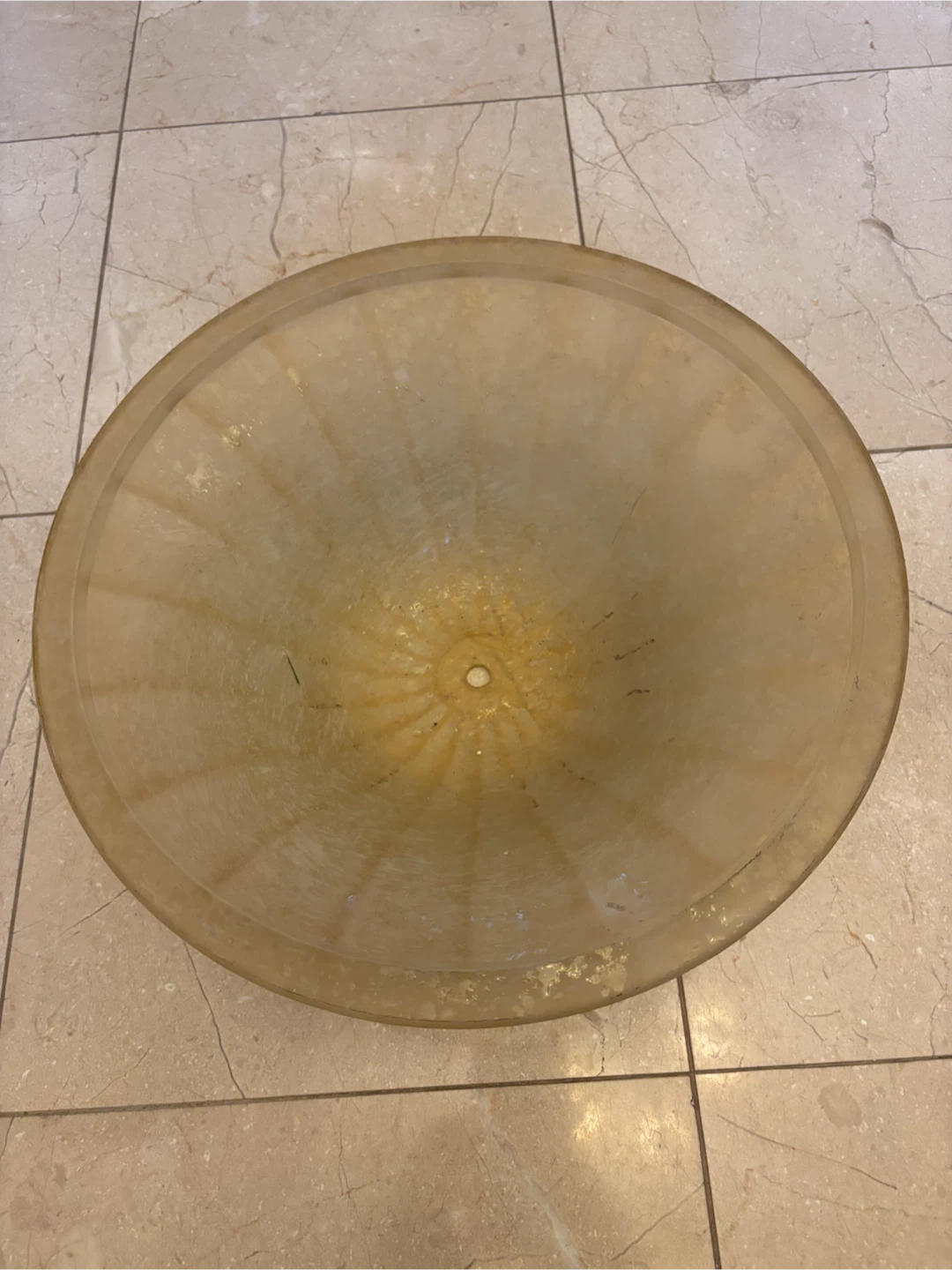 Amber Ribbed Glass Ceiling Light Shade - photo 2