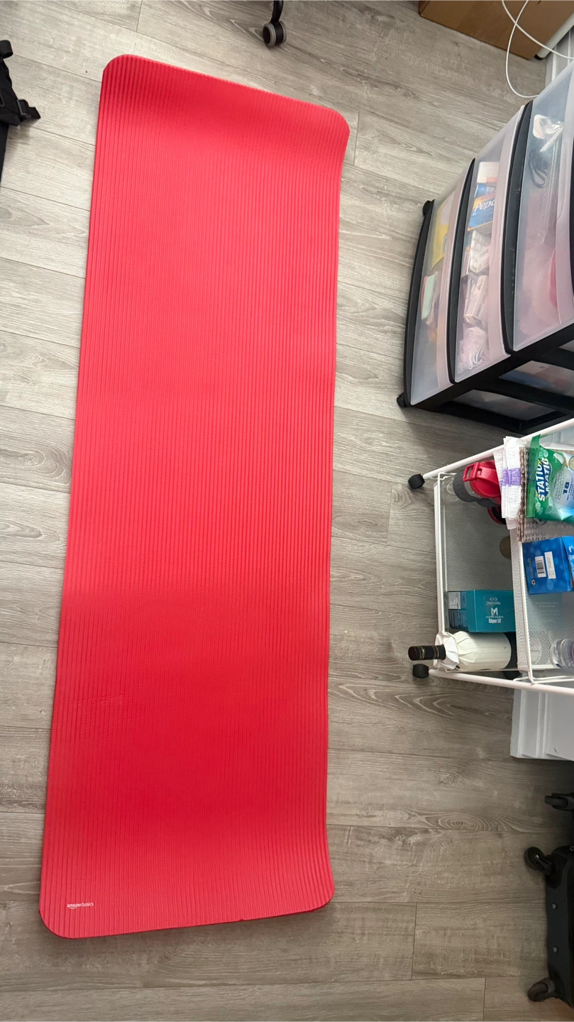 Amazon Basics Red Yoga Mat