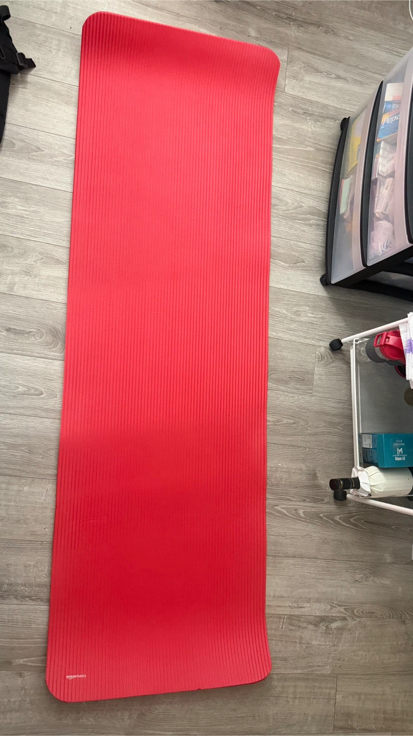 Amazon Basics Red Yoga Mat - photo 2