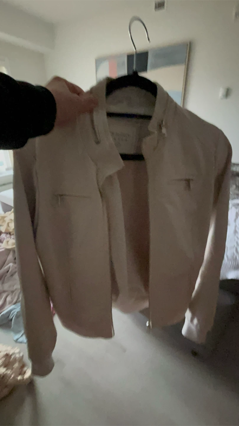 Ci Sono Faux Leather Jacket Cream - photo 3