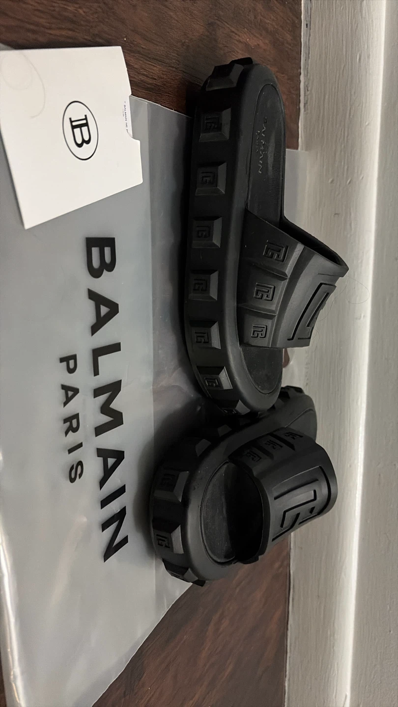 Balmain Black Slides - photo 3