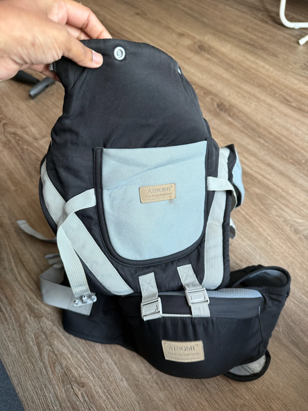 AINOMI Baby Carrier - Black and Grey - photo 2