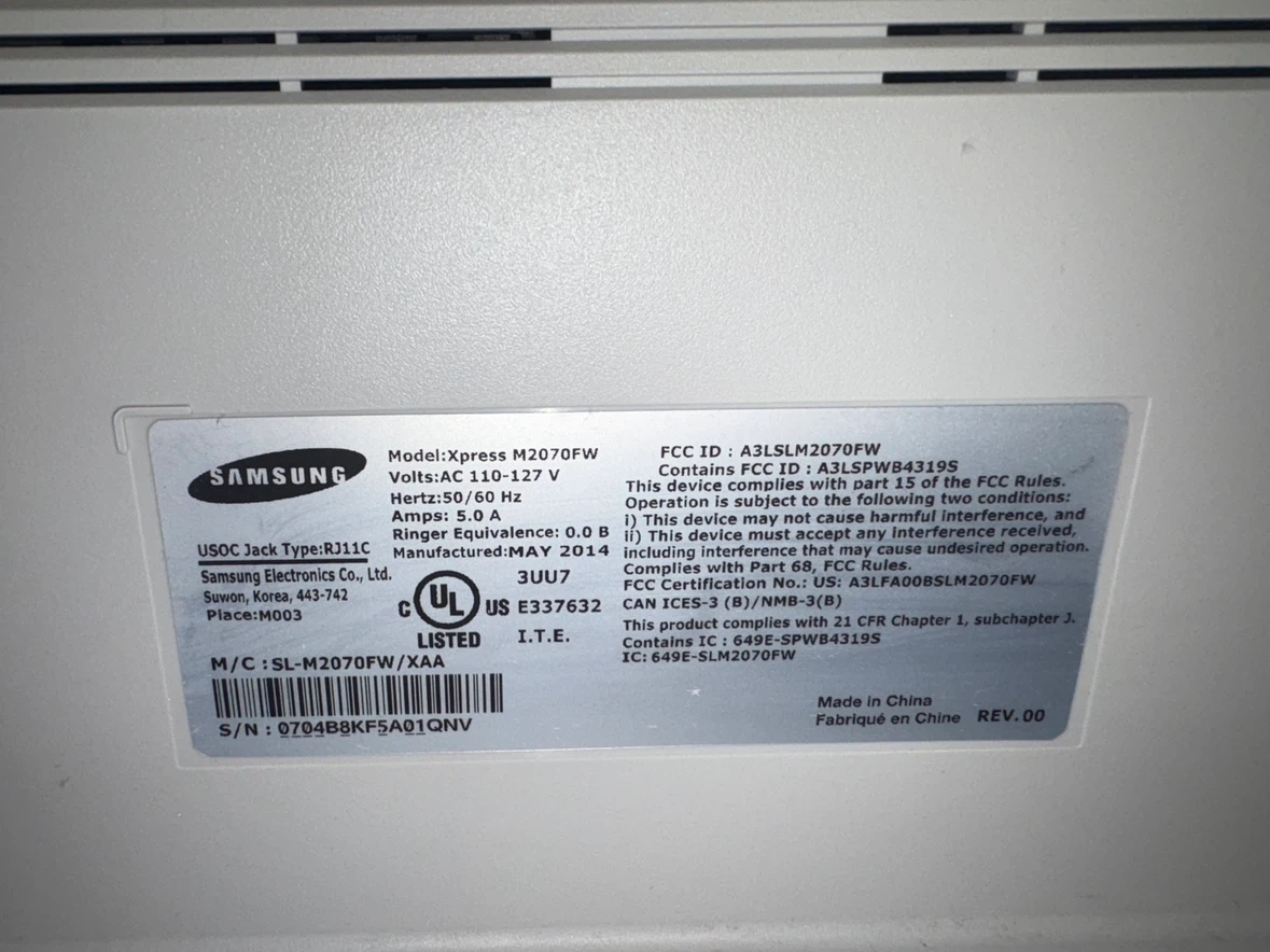 Samsung Xpress M2070FW Laser Printer - photo 3