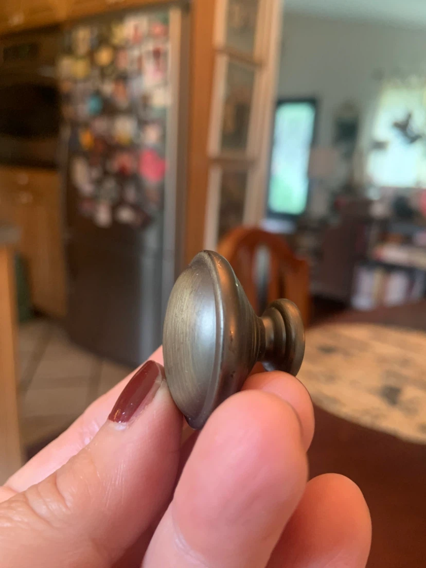 6 CASSON HARDWARE SATIN BRASS CABINET DRAWER KNOBS ! - photo 2