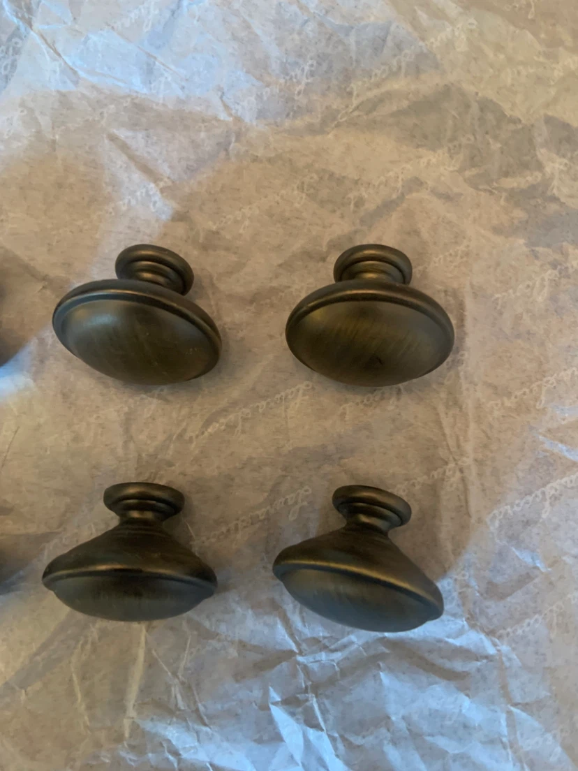 6 CASSON HARDWARE SATIN BRASS CABINET DRAWER KNOBS ! - photo 4