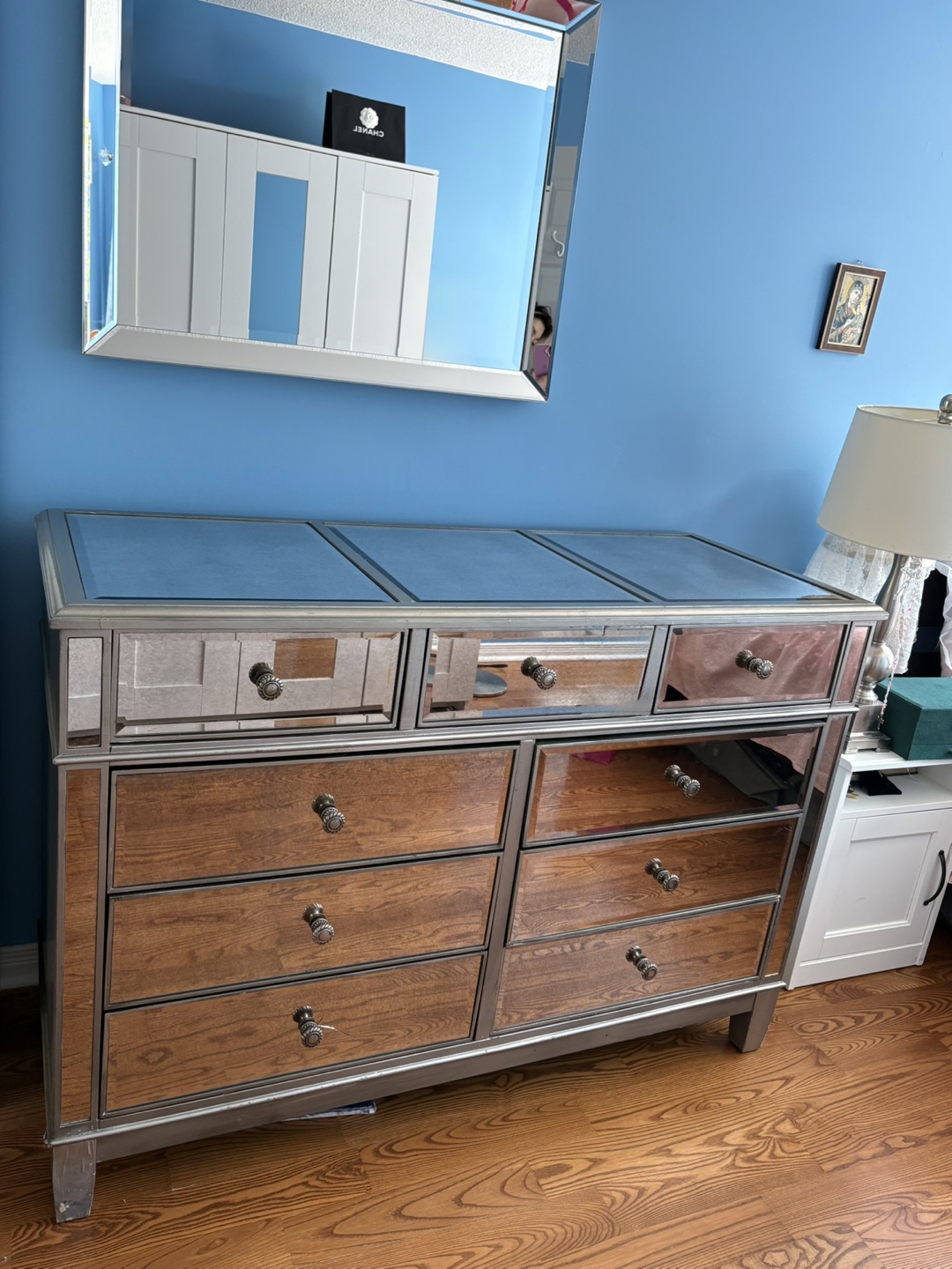 Mirrored Wood Dresser with 8 Drawers - photo 3