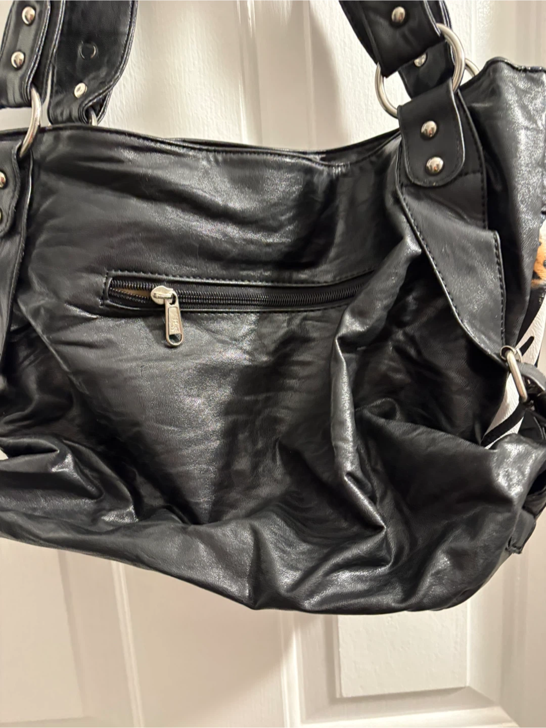 Black and Animal Print Tote Bag - photo 2