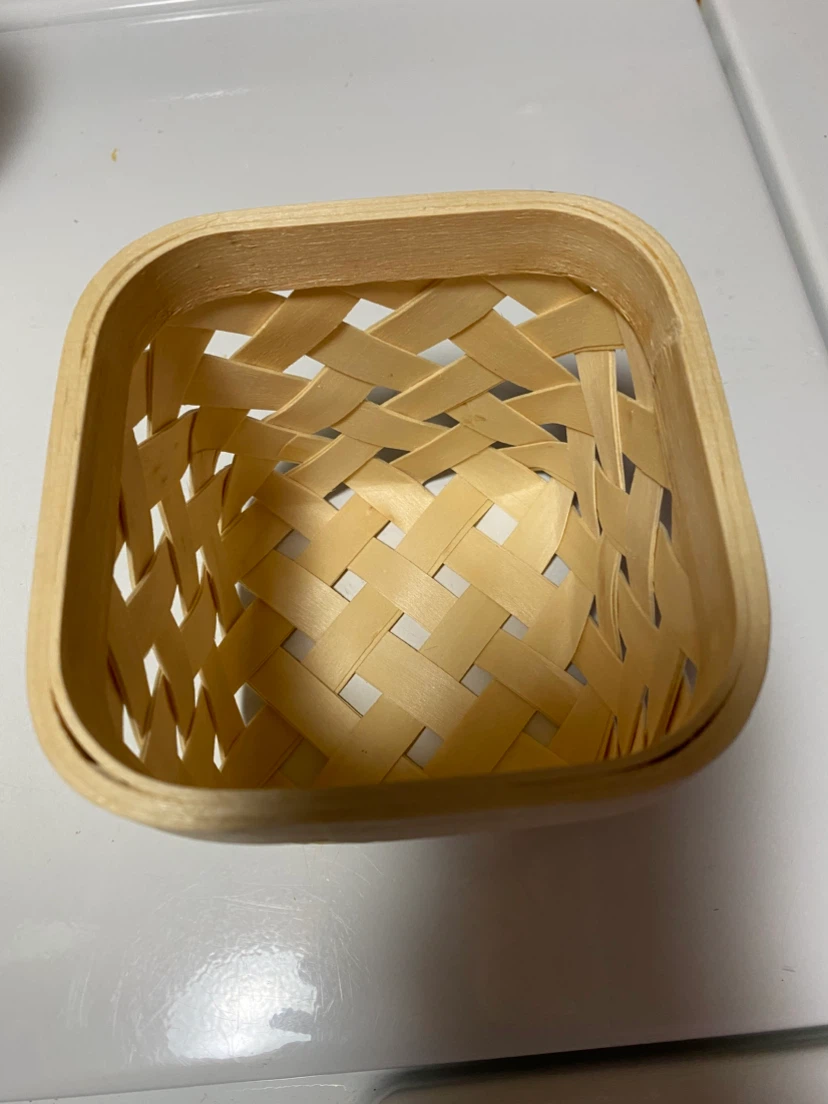 Small Woven Wooden Basket