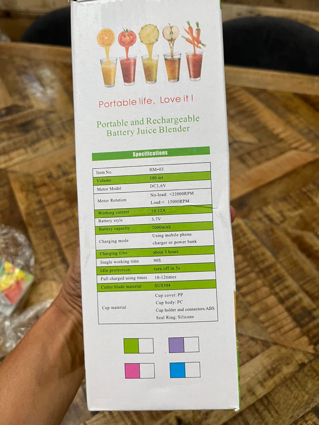 Portable and Rechargeable Battery Juice Blender - photo 4