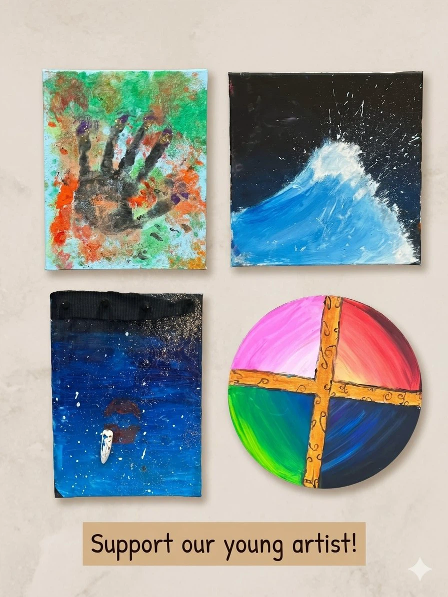 Support a Young Artist! Original Paintings by my 10yo Daughter