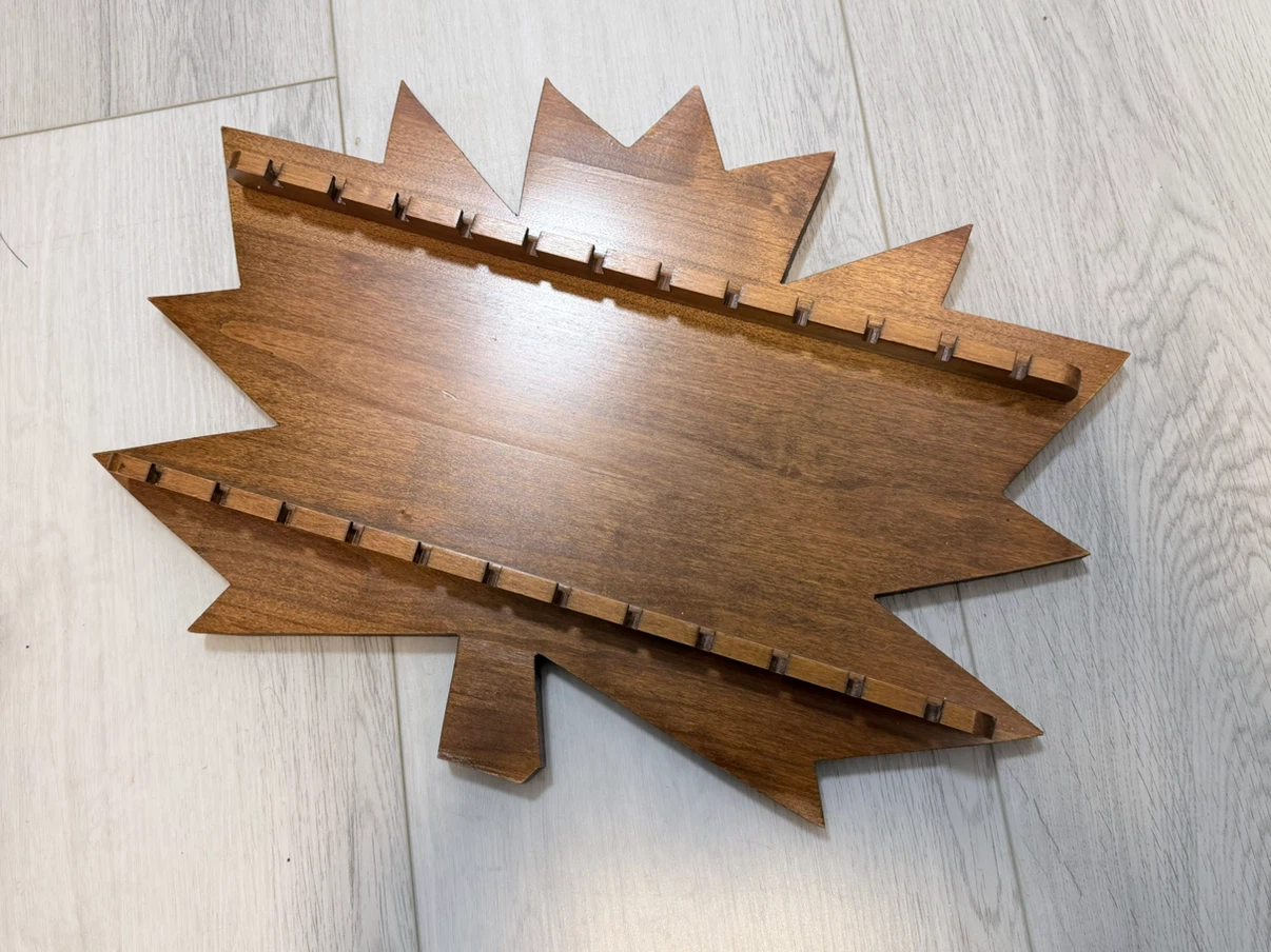 Wooden Maple Leaf Display Rack