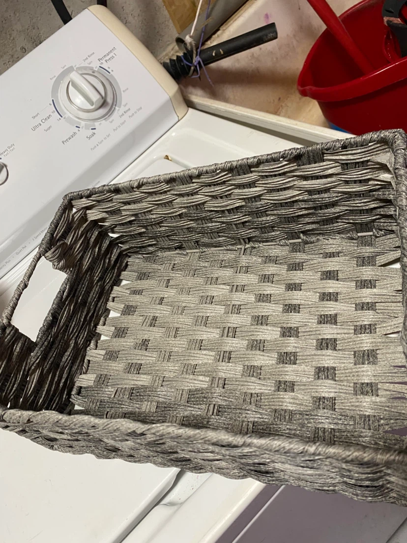 Woven Grey Storage Basket