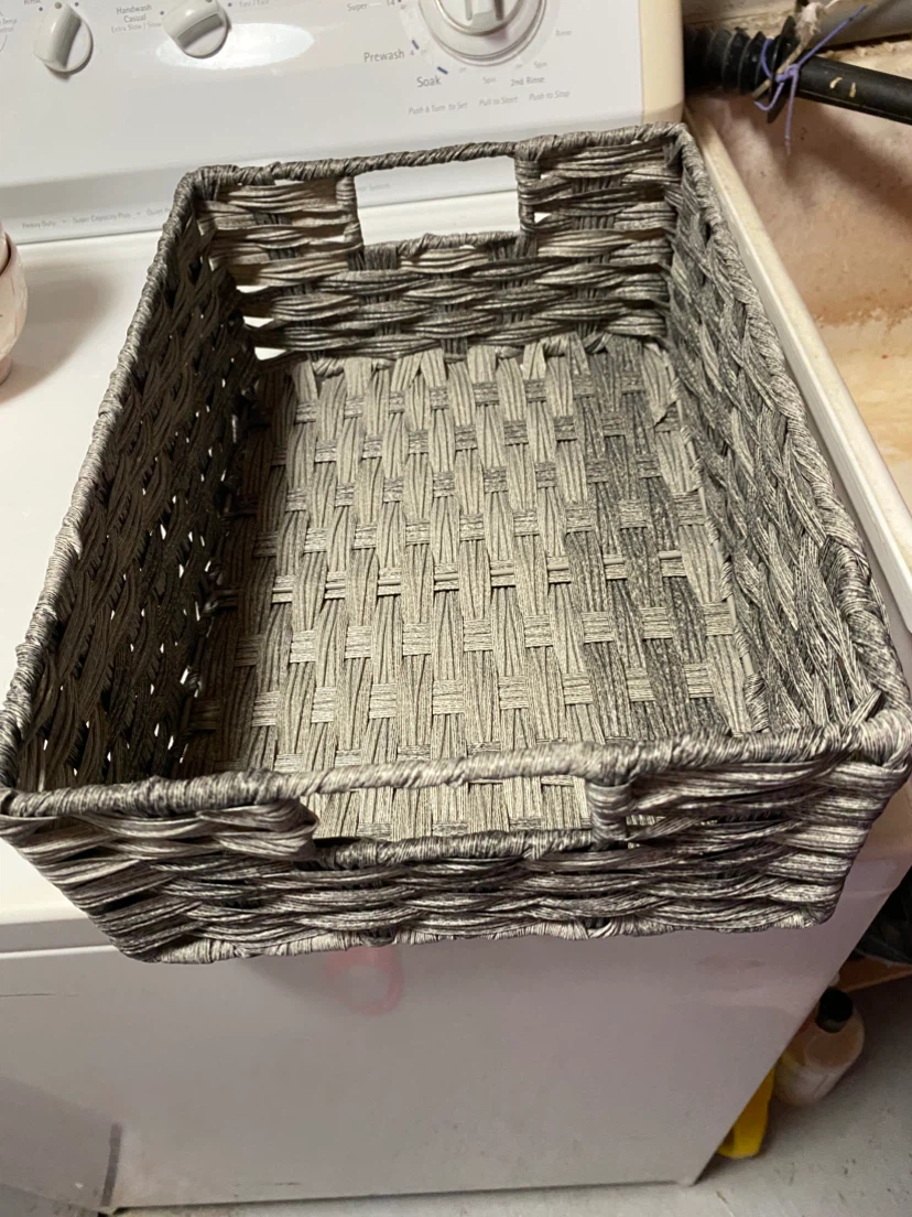 Woven Grey Storage Basket - photo 2