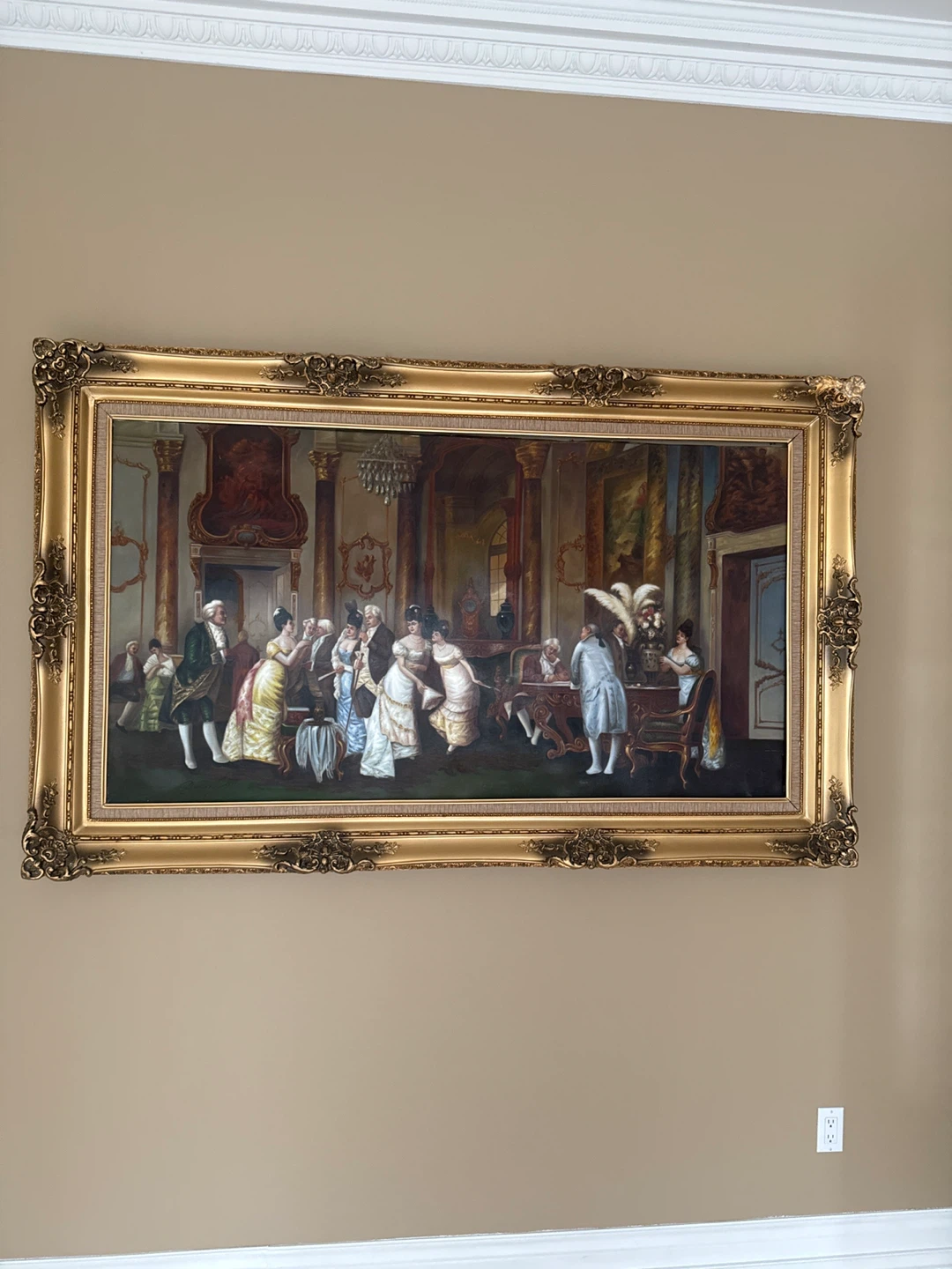 Dadasini oil painting with ornate gold frame - photo 3