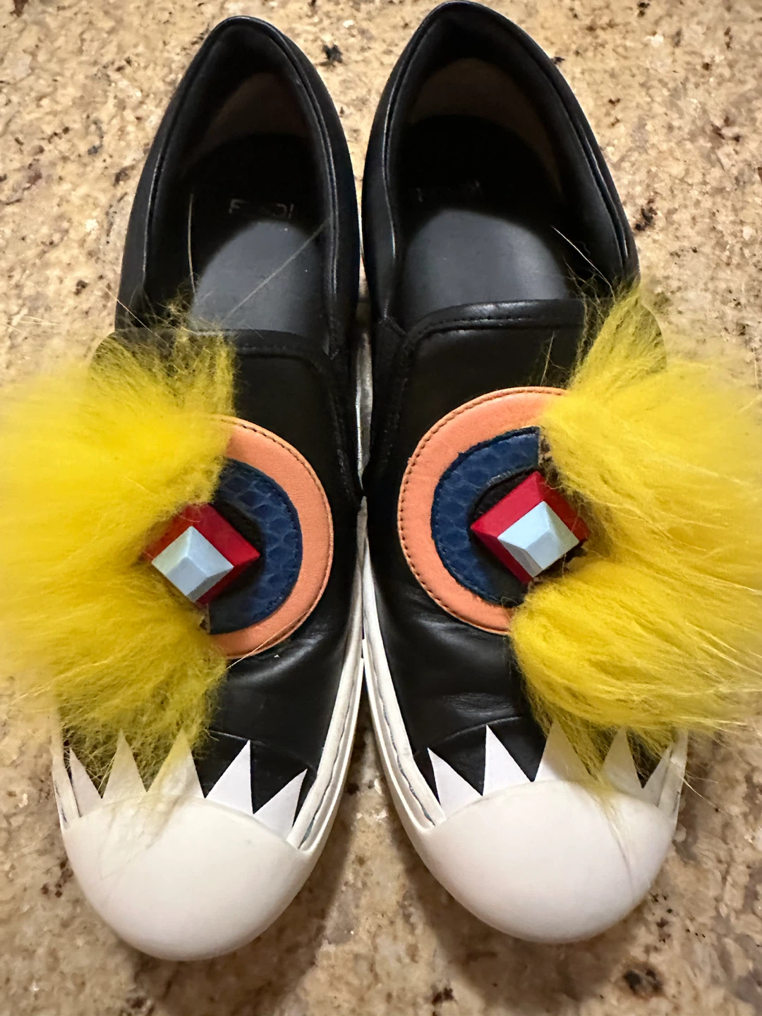 Authentic Fendi Monster Slip-on Sneakers