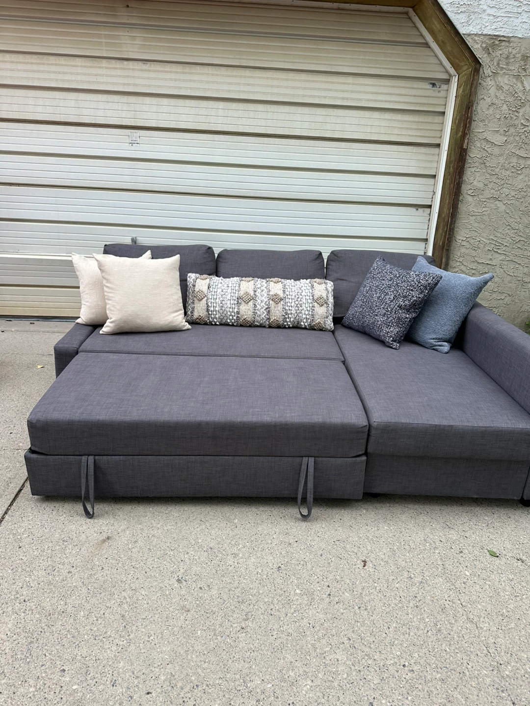 IKEA FRIHETEN Sleeper Sectional Sofa Bed w/ Storage – Dark Grey - photo 2