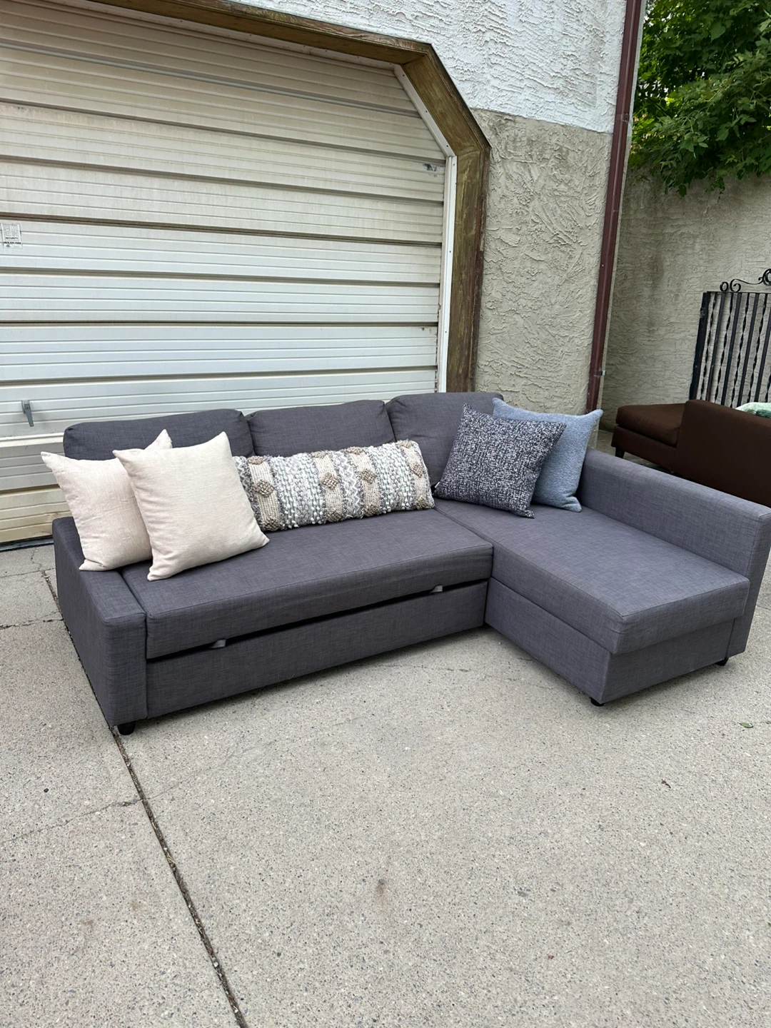 IKEA FRIHETEN Sleeper Sectional Sofa Bed w/ Storage – Dark Grey - photo 4