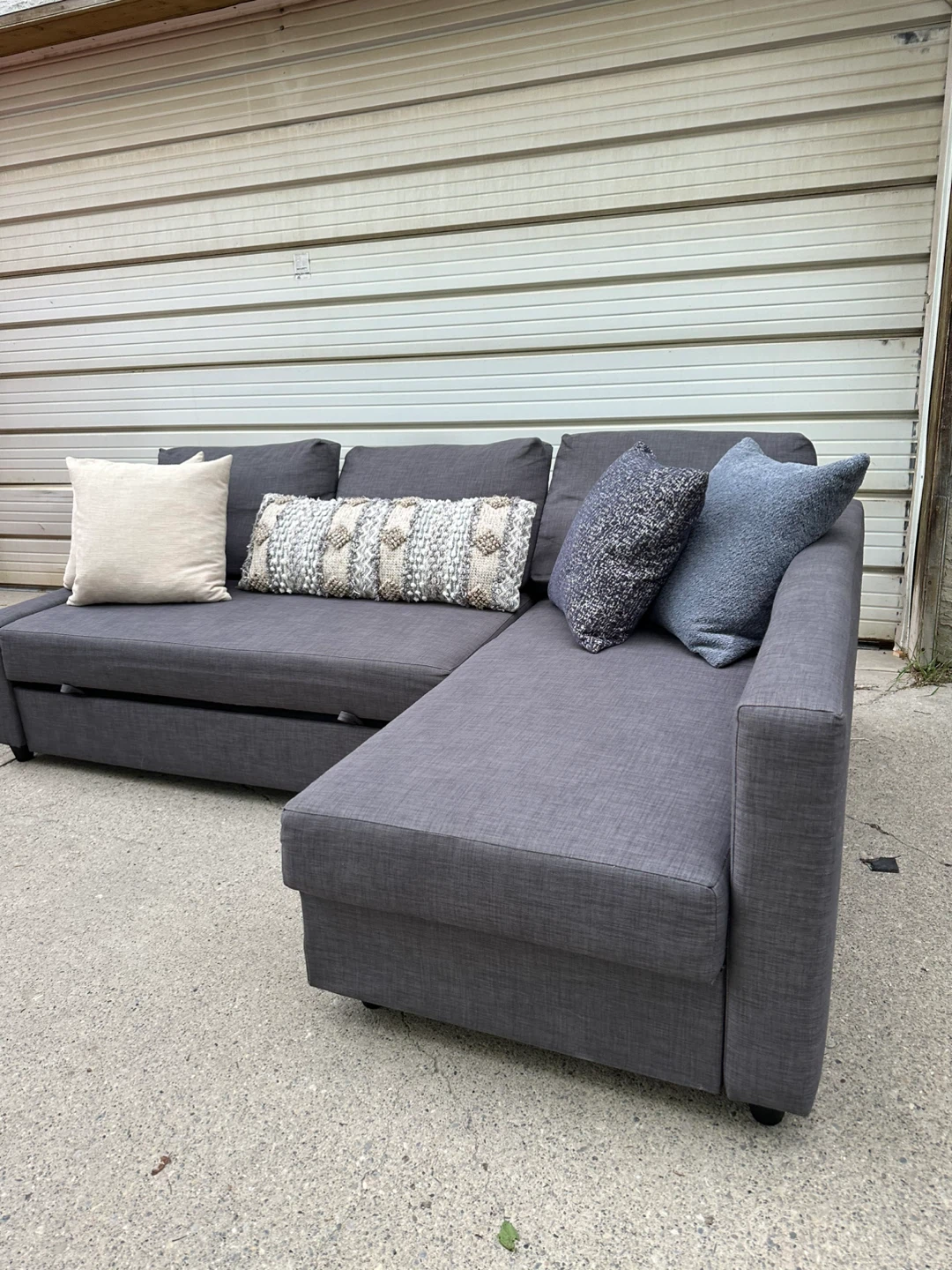IKEA FRIHETEN Sleeper Sectional Sofa Bed w/ Storage – Dark Grey - photo 5