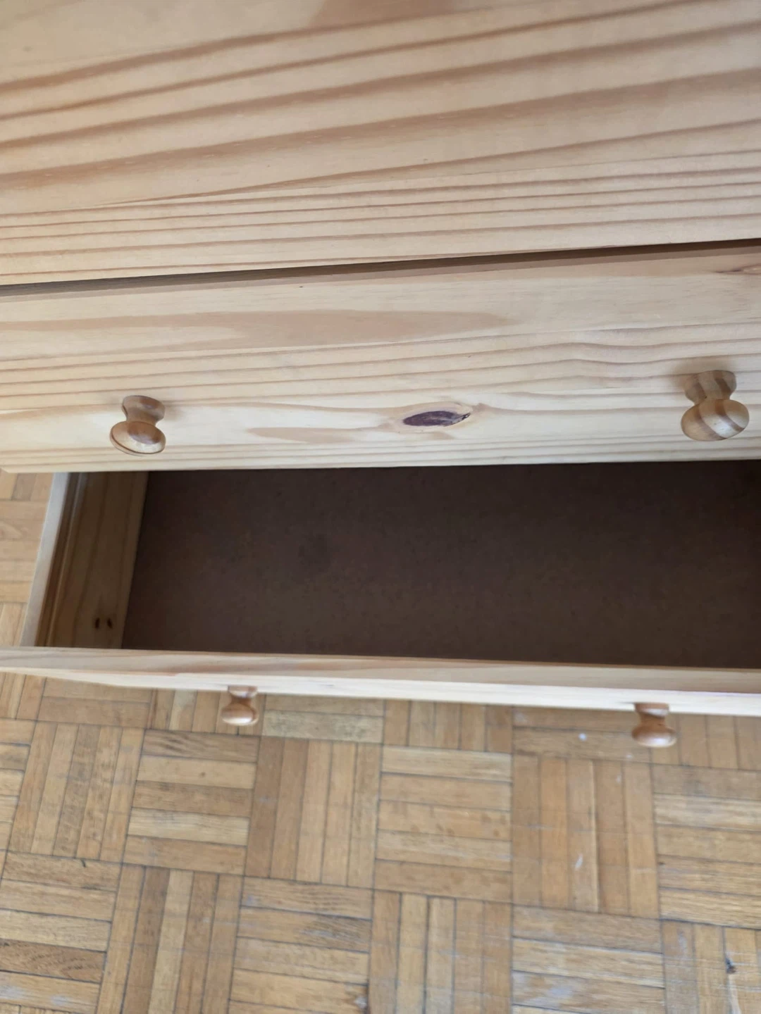 IKEA Solid Pine 3-Drawer Side Table - photo 5