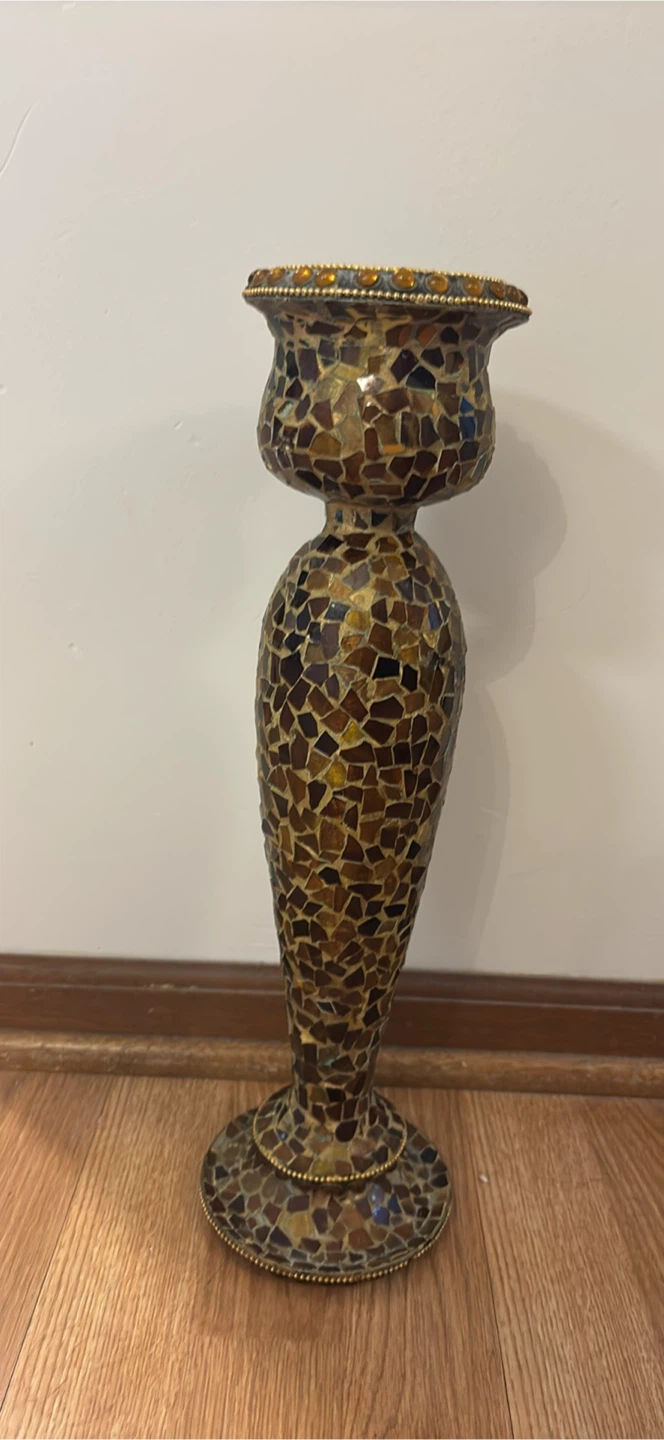 Mosaic Glass Candle Holder