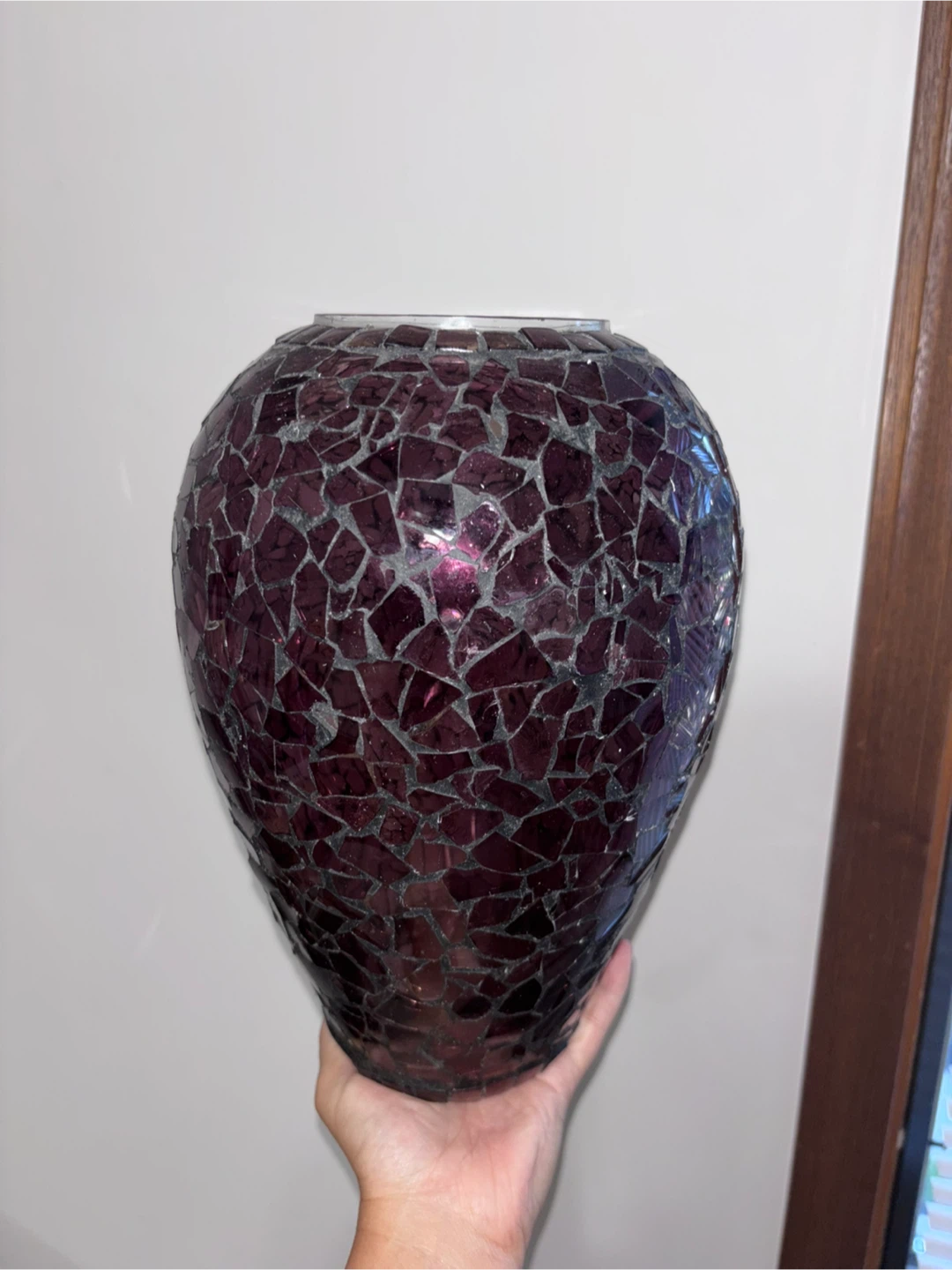 Dark Purple Mosaic Vase