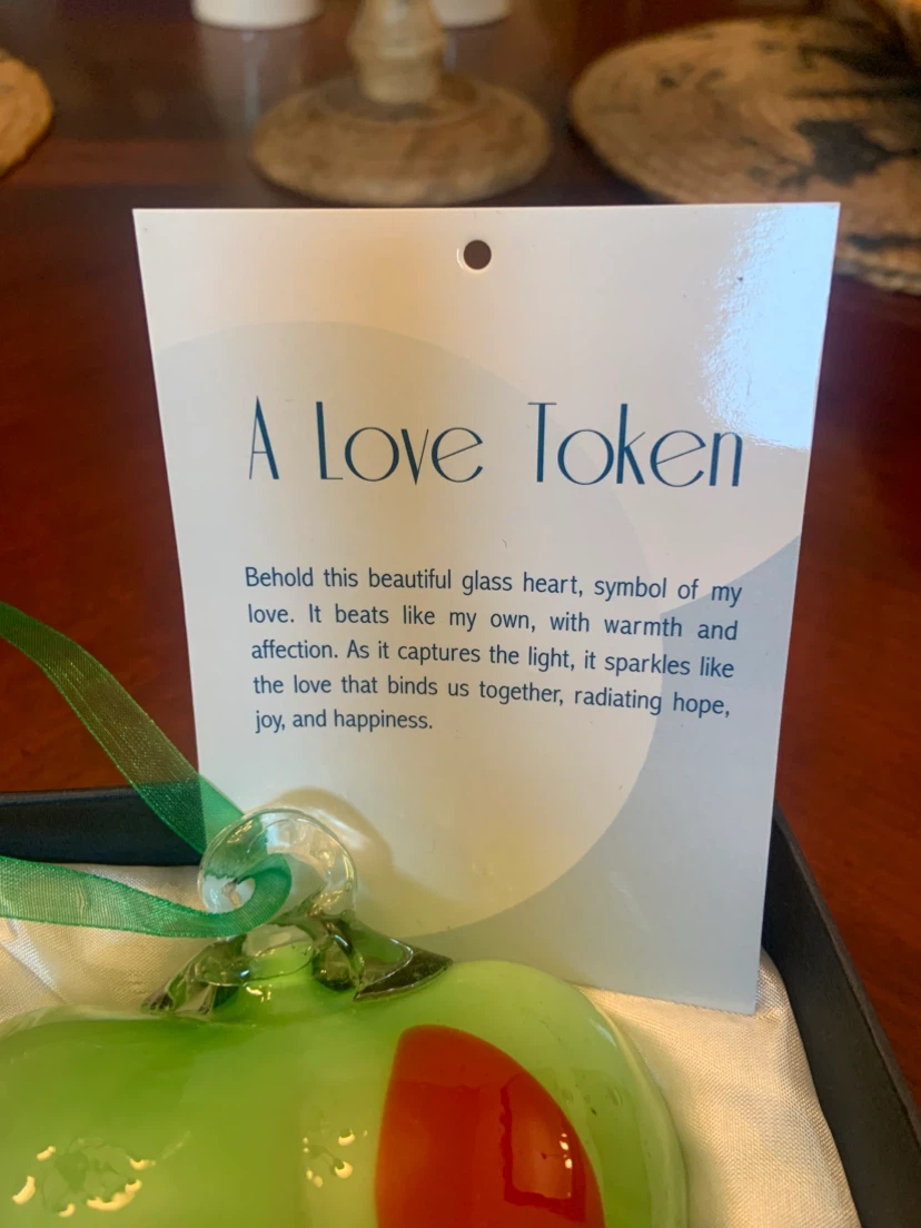 Glass Love Token Heart Ornament - photo 2