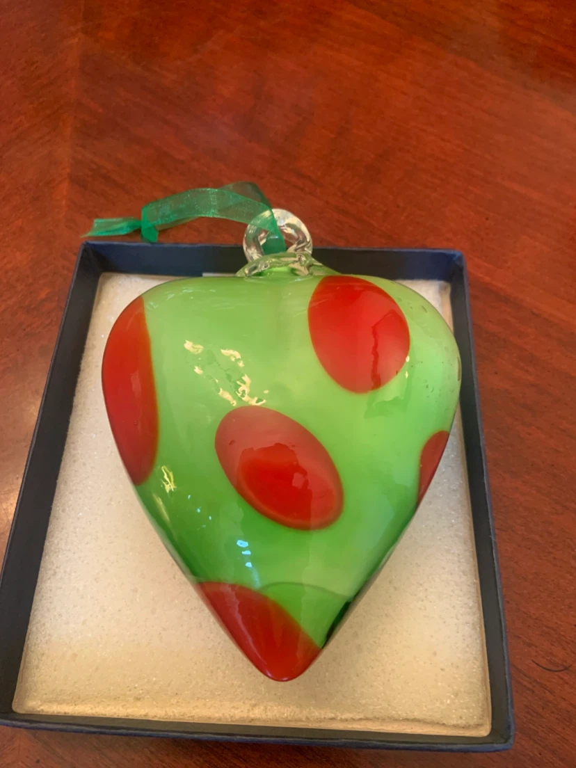 Glass Love Token Heart Ornament - photo 4