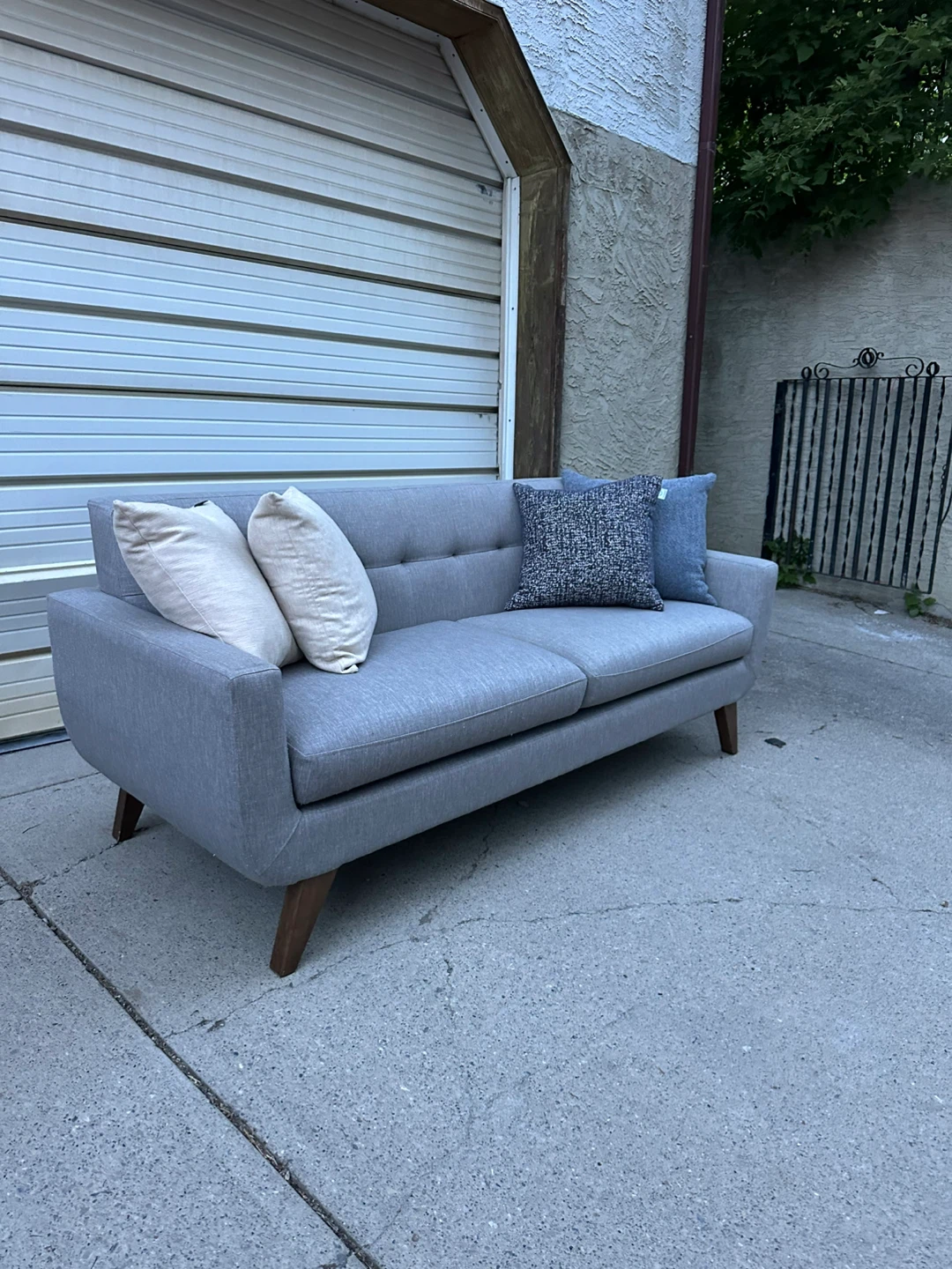 Made in Canada Mid-Century Sofa – Light Grey