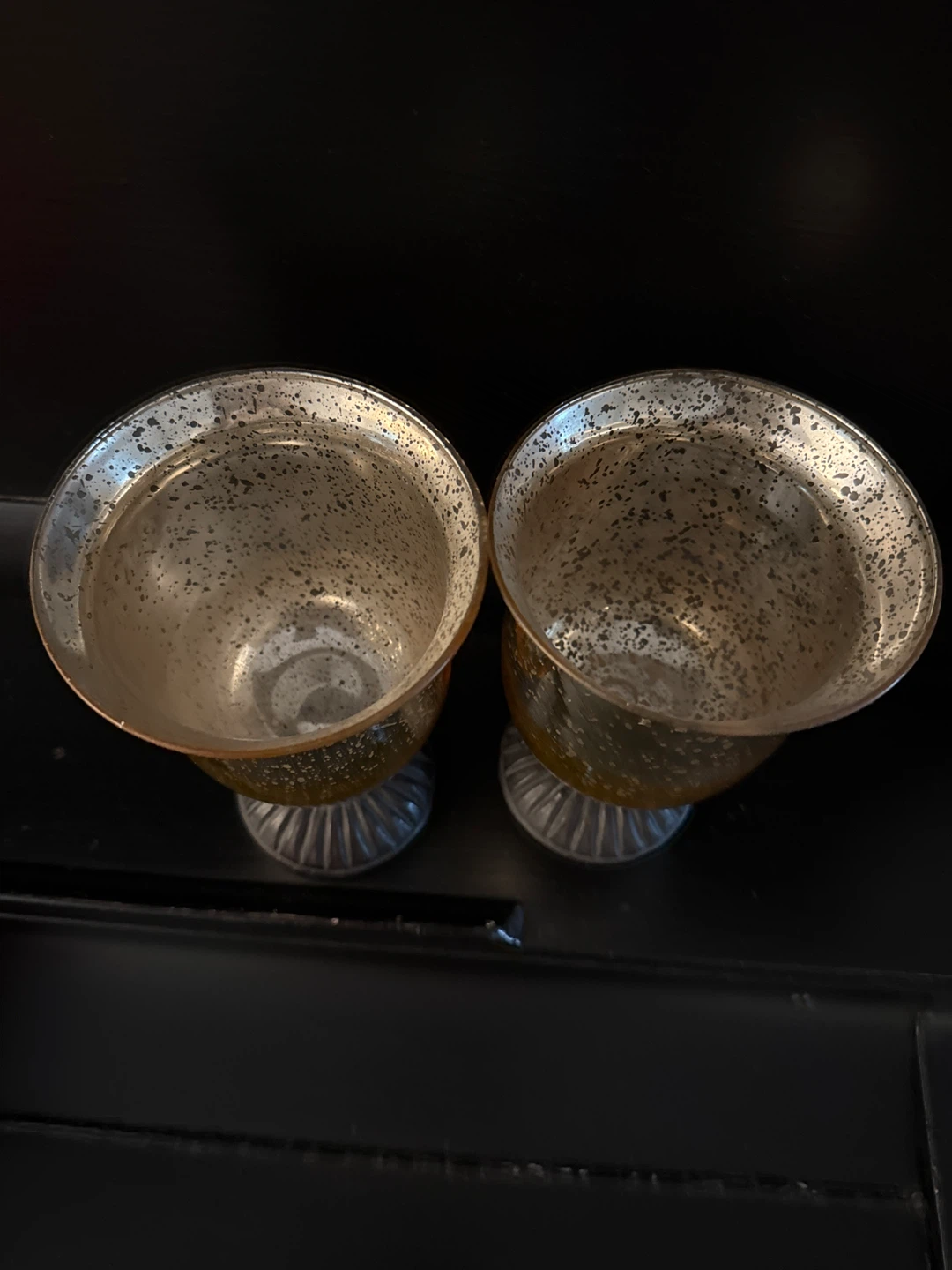 Set of Two Mercury Glass Candle Holders - photo 3