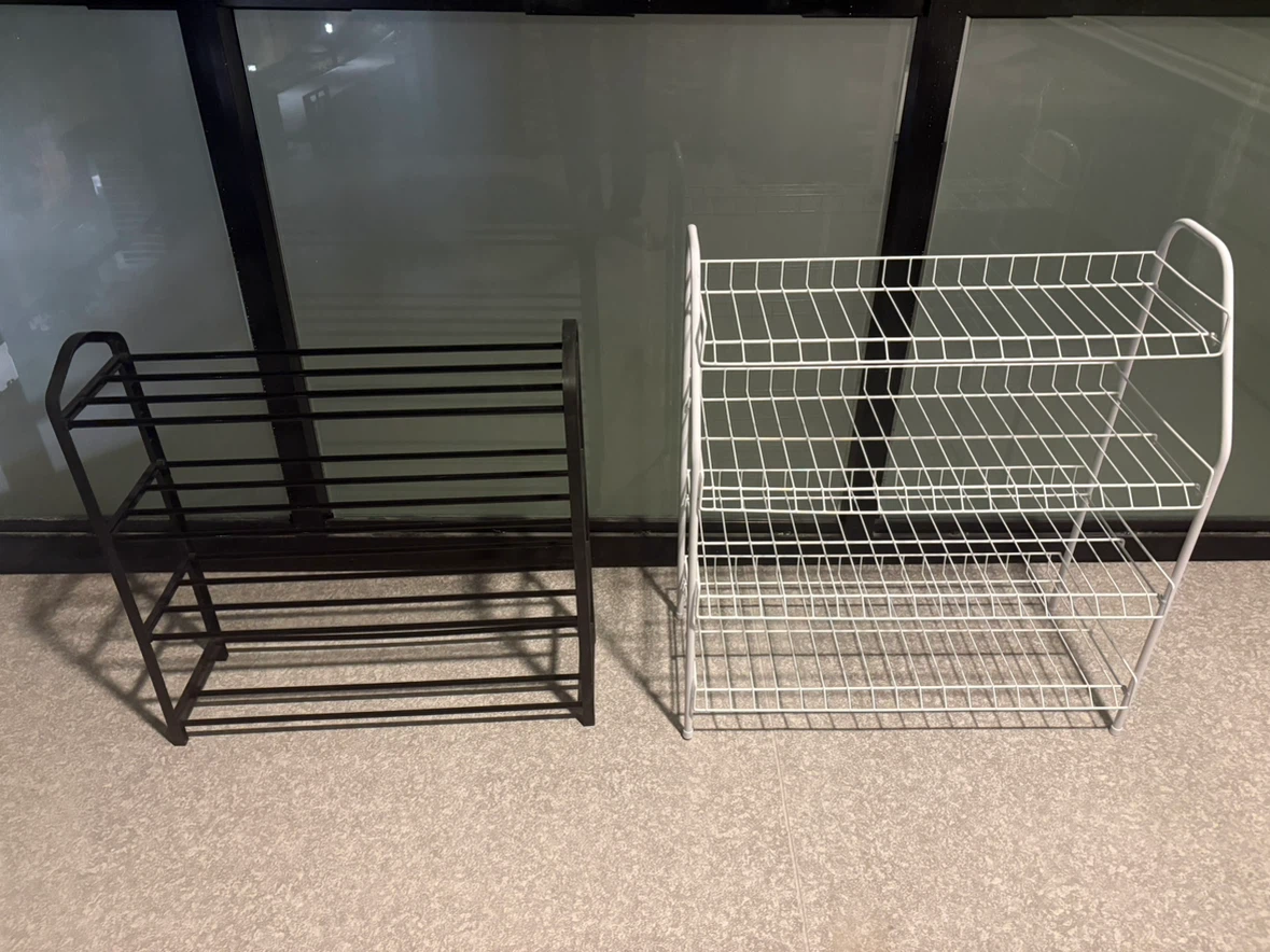 Two 4-Tier Metal Shoe Racks