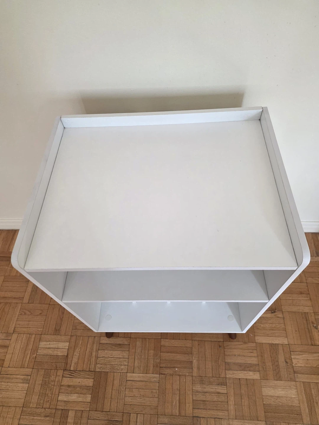 Lerliuo White Record Player Stand with Storage - photo 5