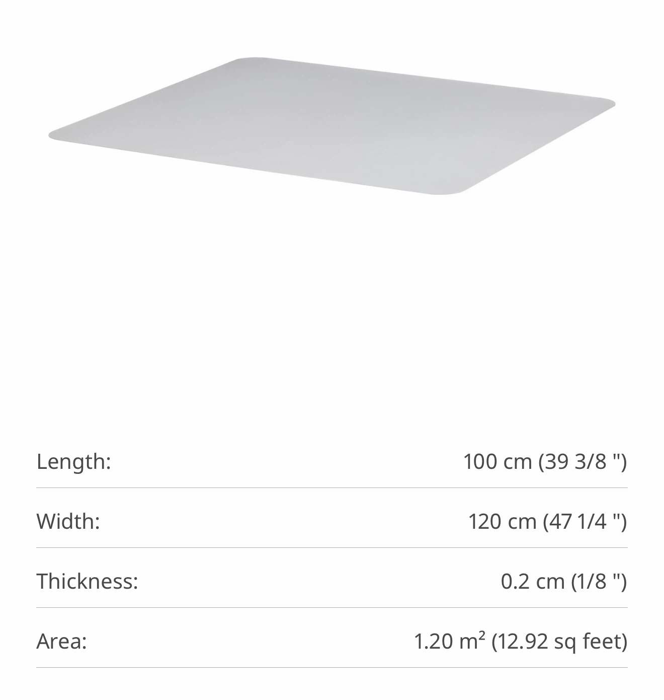 Ikea Floor / Rug protector, white, Office / Kitchen / Kids room - photo 2