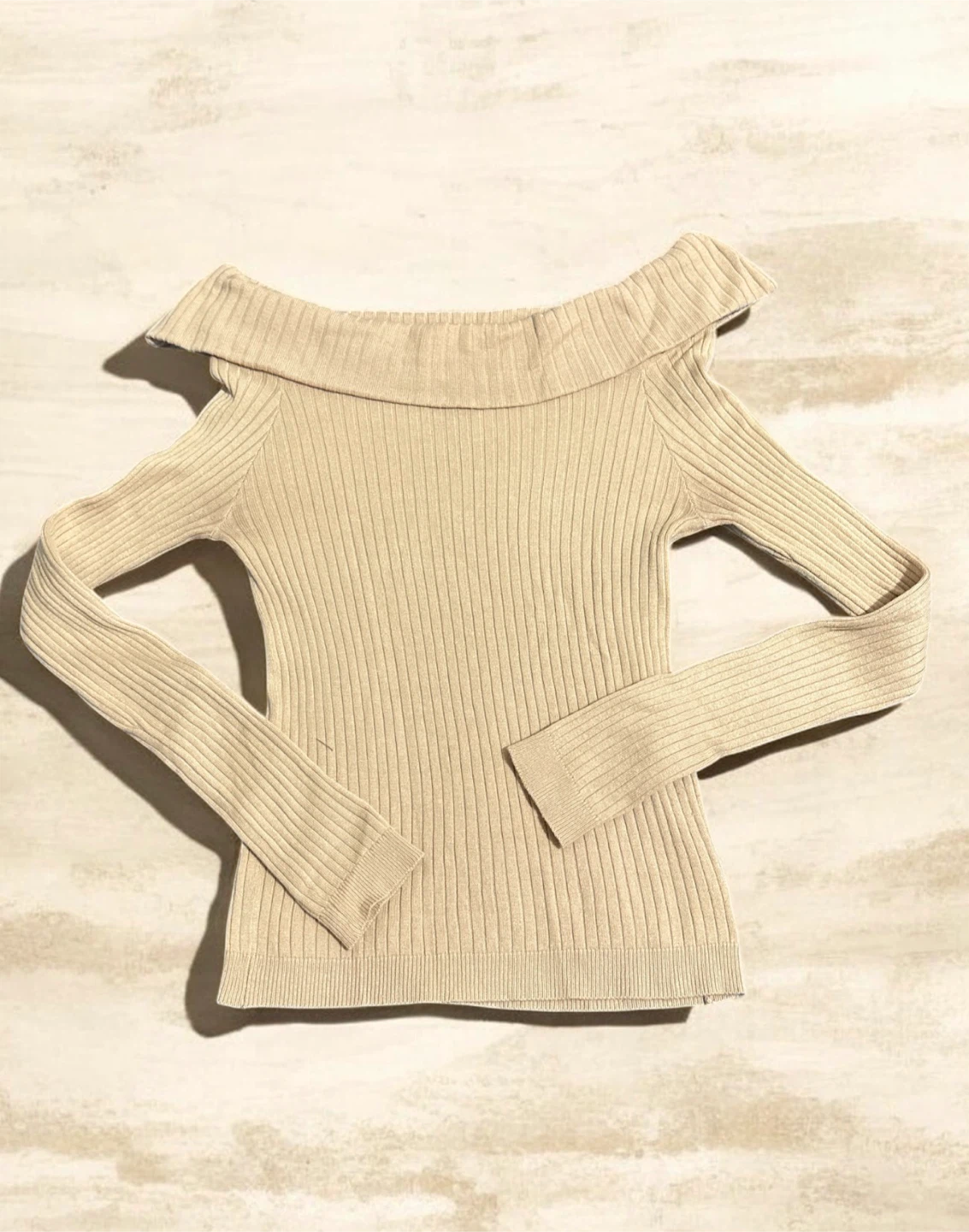 H&M Divided Off-Shoulder Ribbed Top - Size S