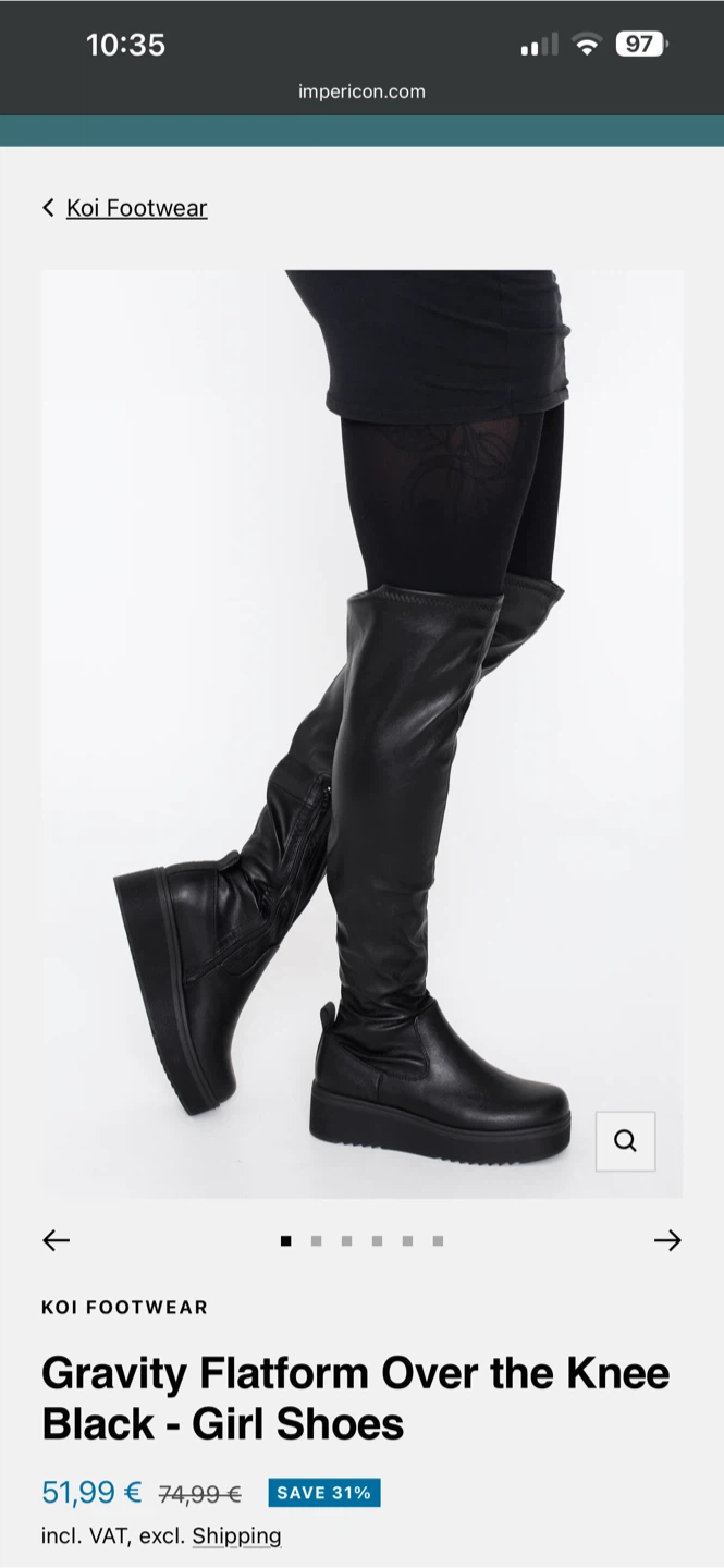 Koi Footwear Gravity Flatform Over the Knee Boots