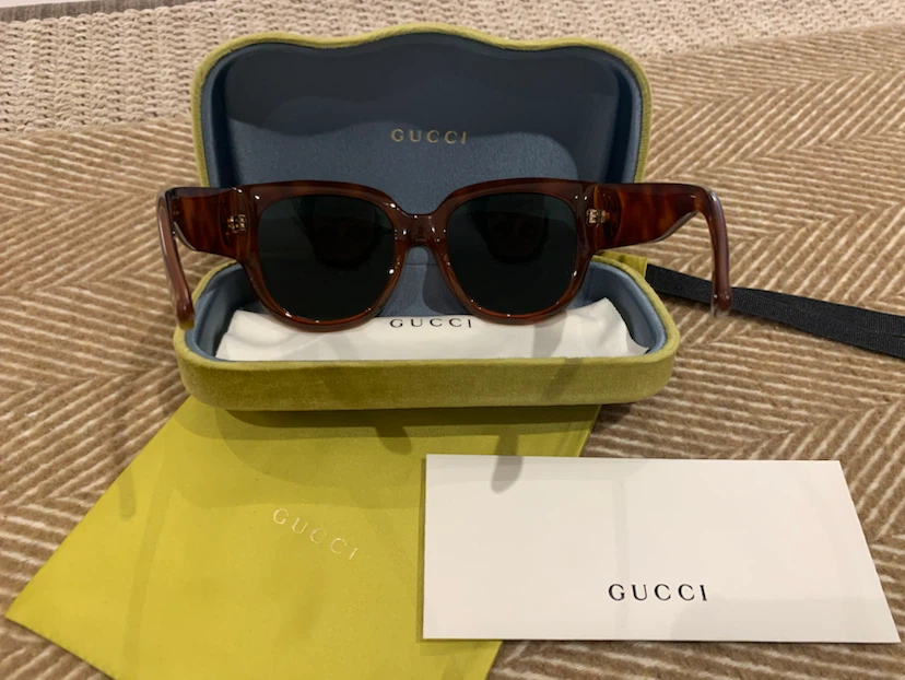 Gucci GG0142SA Tortoise Acetate Square Frame Sunglasses - photo 4