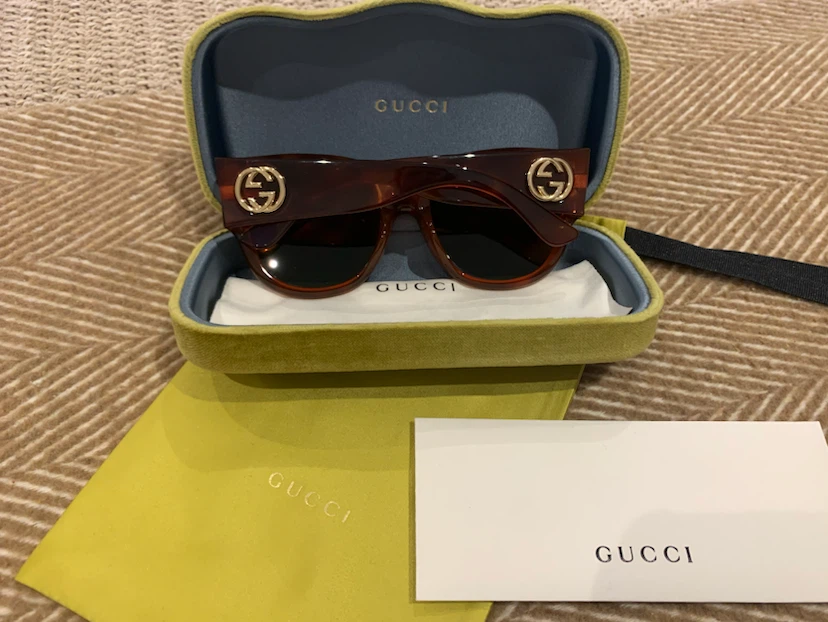 Gucci GG0142SA Tortoise Acetate Square Frame Sunglasses - photo 5