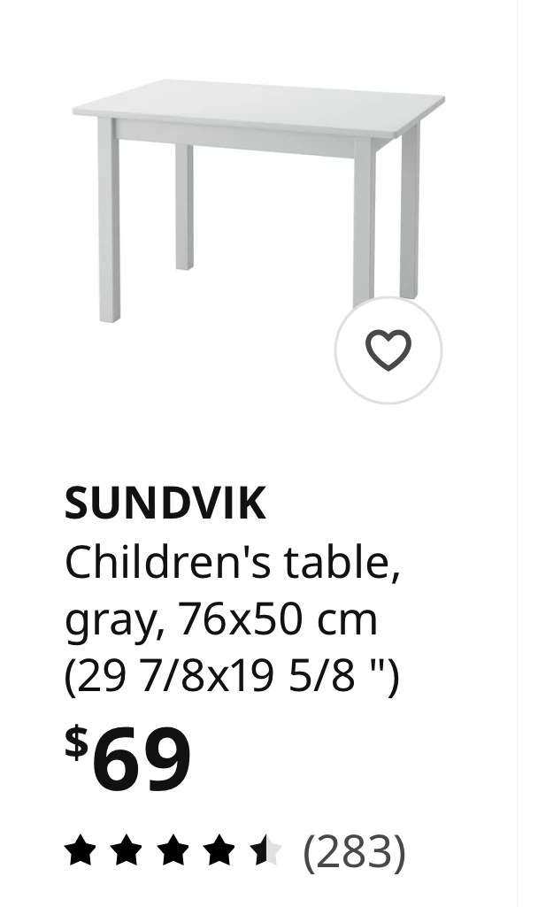 IKEA SUNDVIK Children's table