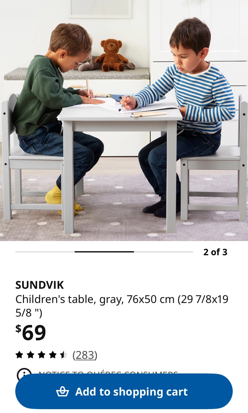 IKEA SUNDVIK Children's table - photo 2