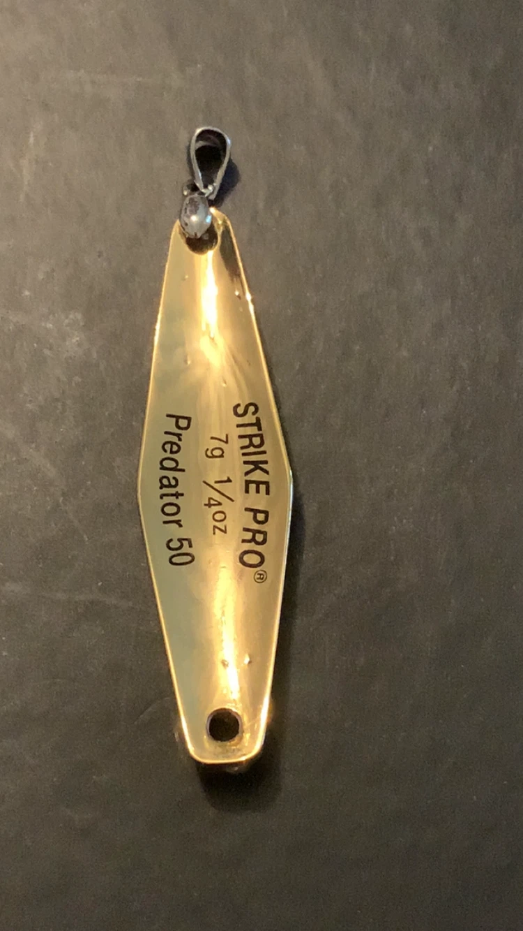 18K Gold plated vintage Fishing Spoon - photo 3