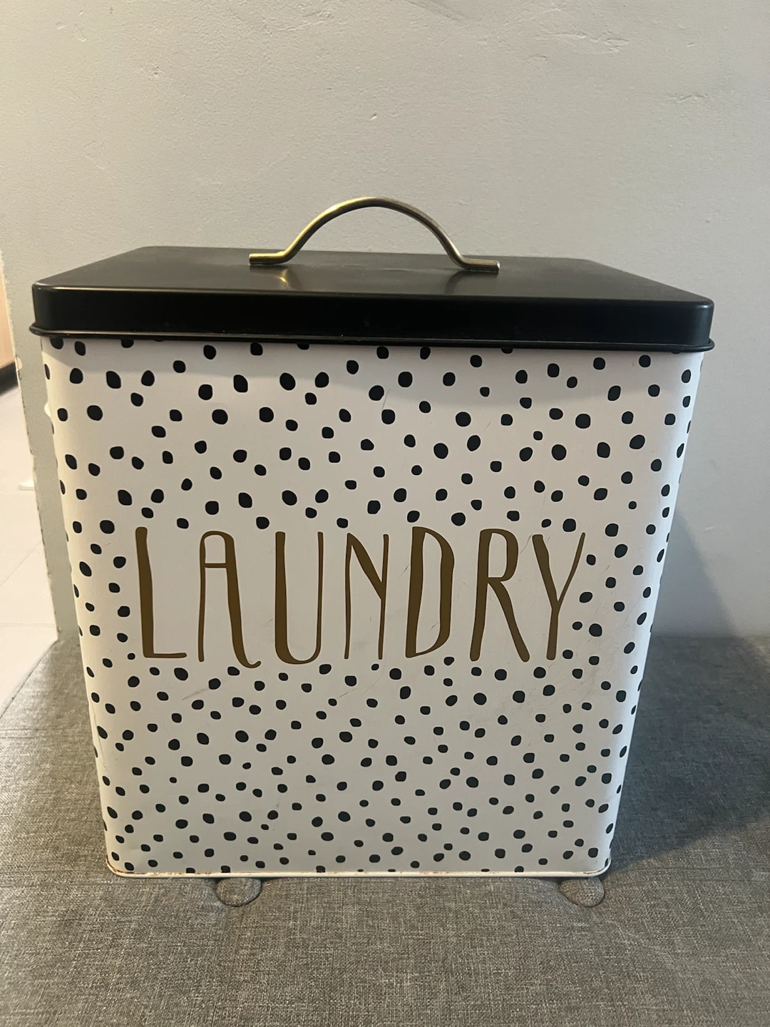 Polka Dot Laundry Bin with Lid