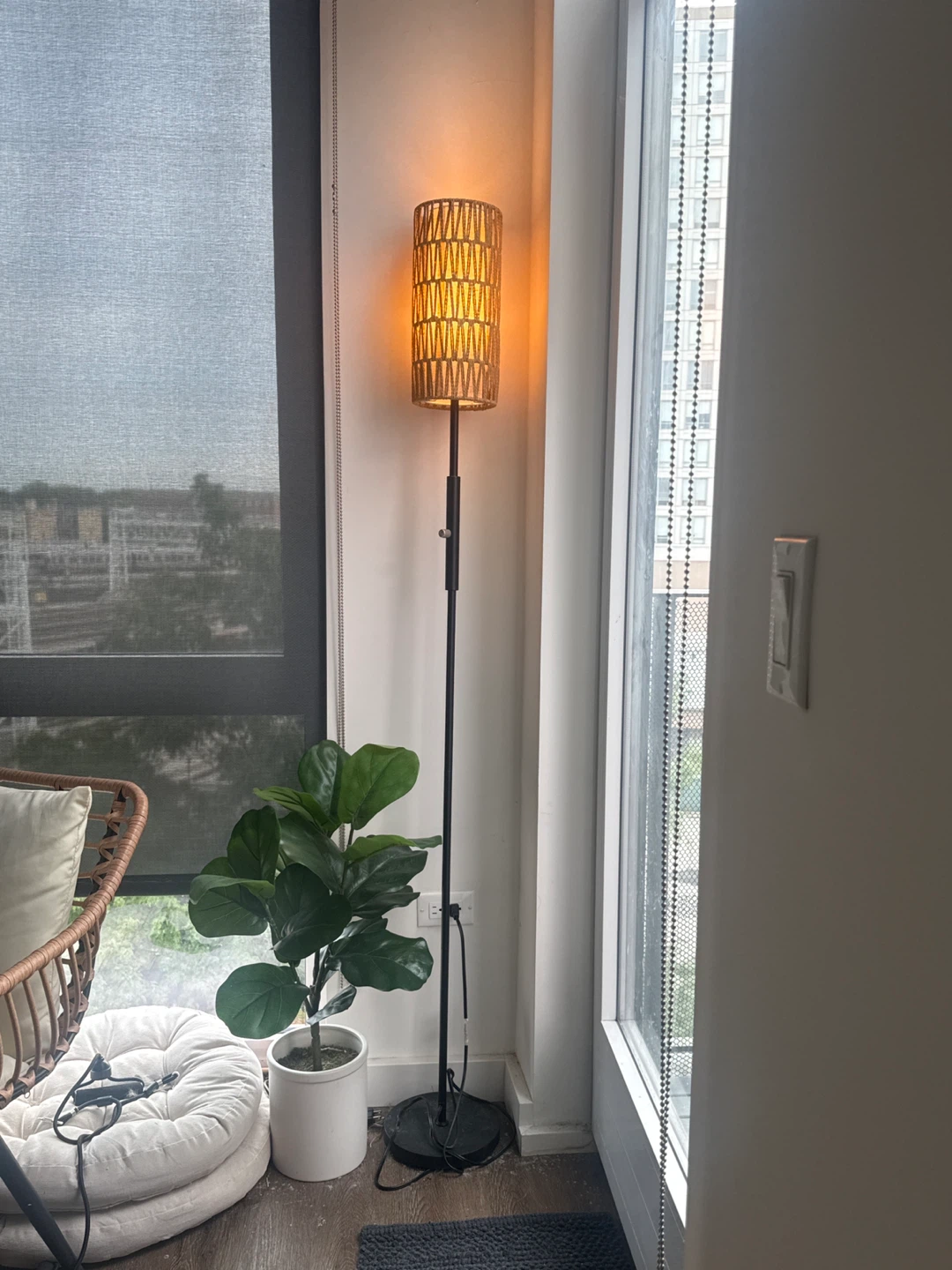 Woven Shade Floor Lamp