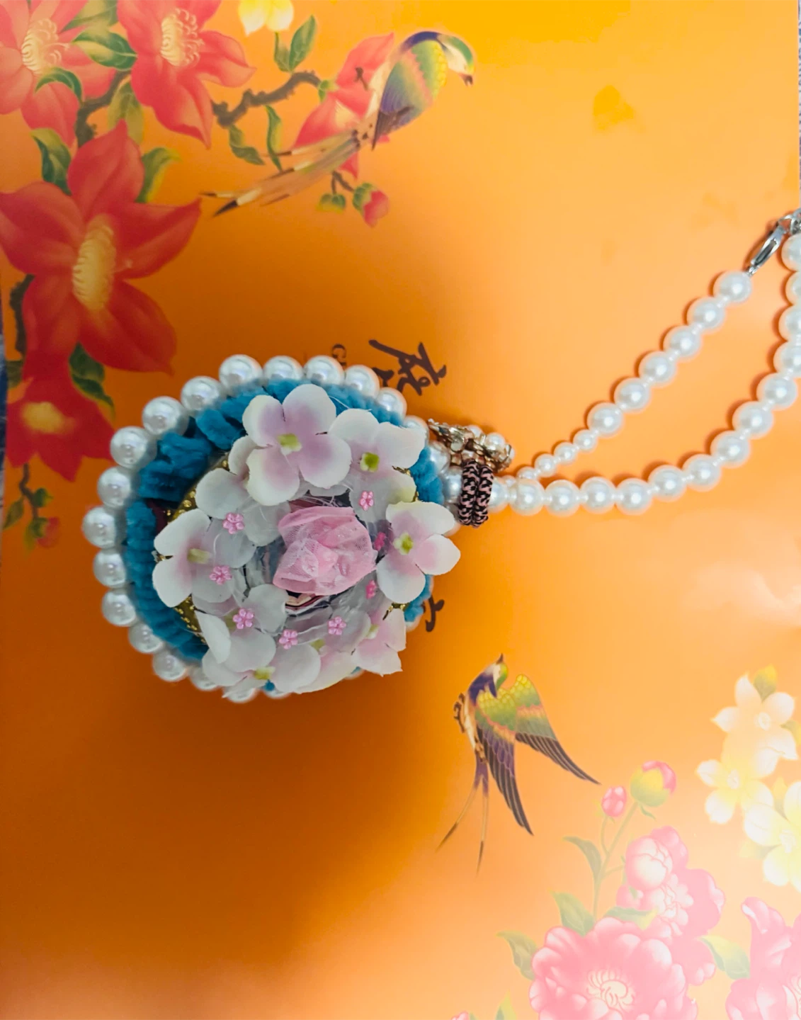 Decorative floral faux-pearl charm - photo 3